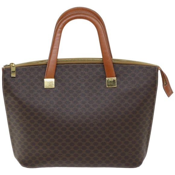 CELINE Macadam Canvas Hand Bag PVC 2way Brown Auth 74548 - Picture 13 of 16